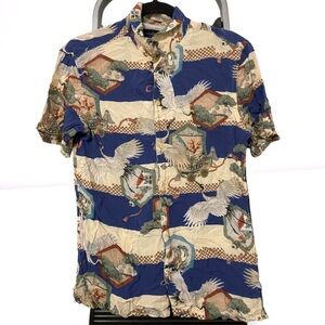 All Saints Pelican Asian Style Button Down Shirt